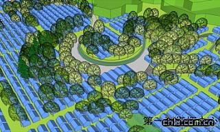 曙光防災公園第一副主揮中心鳥瞰圖