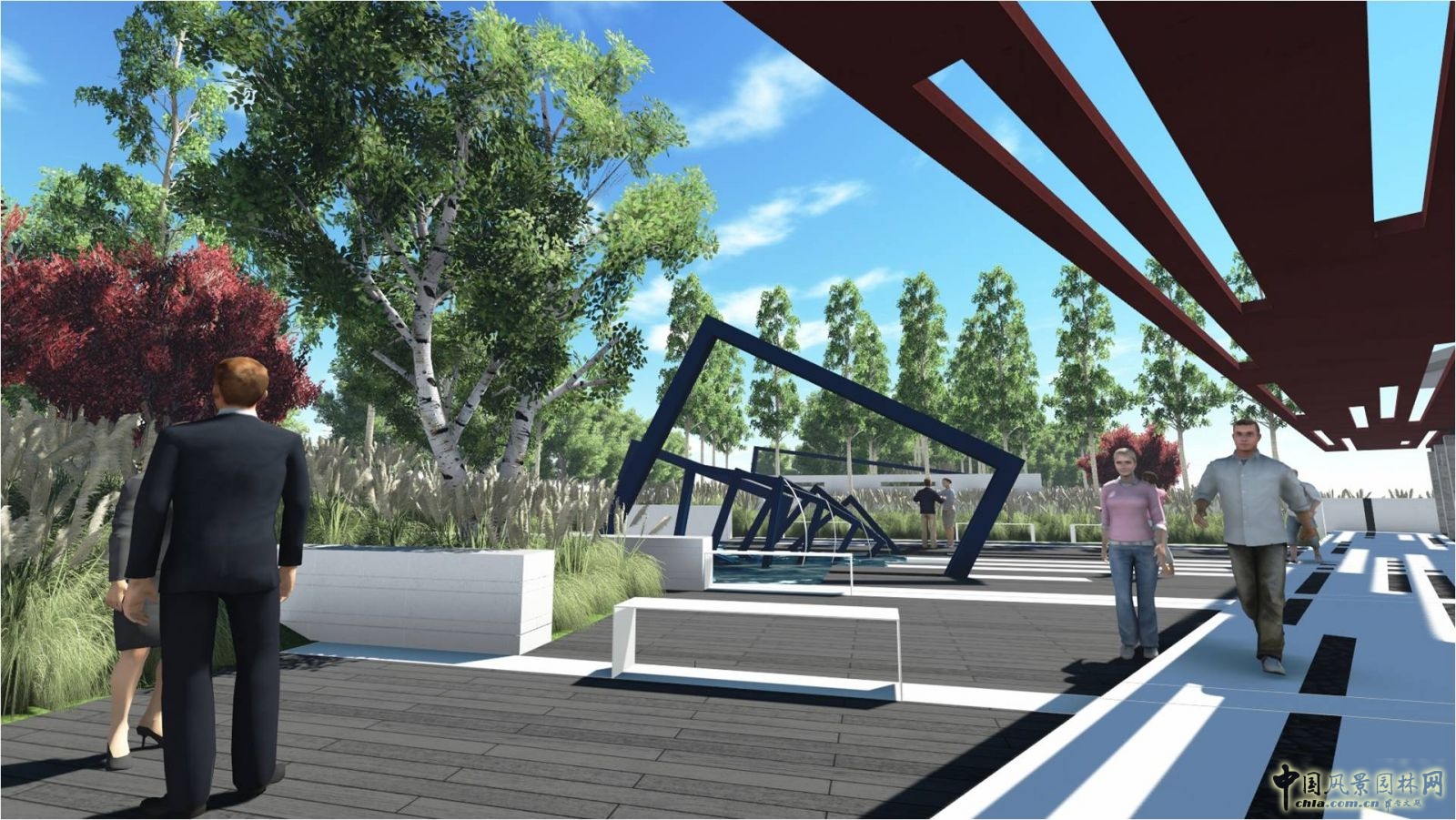 北京園博會設計師廣場 獲獎作品 流動的窗 顧志凌 景觀設計 中國風景園林網