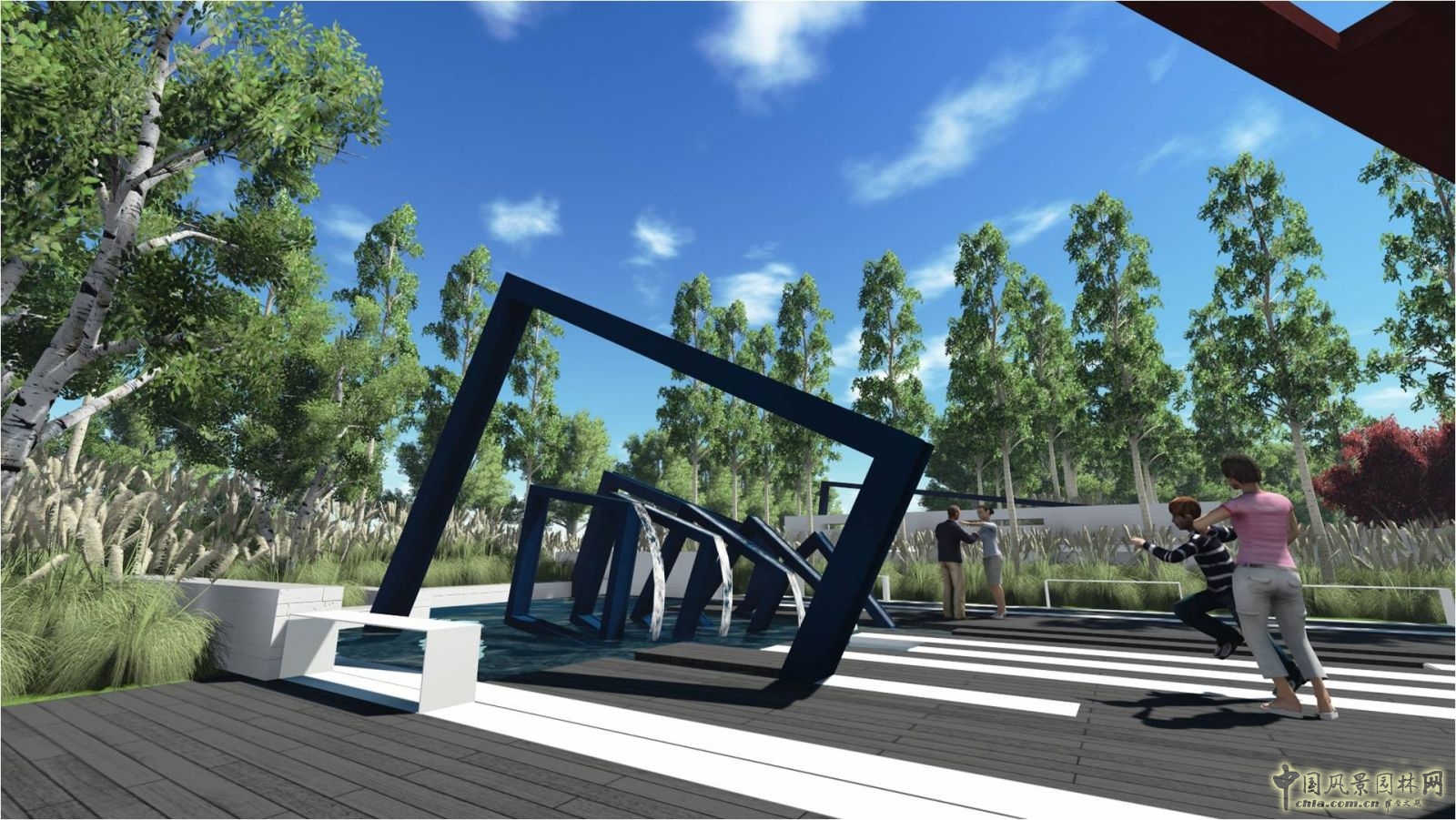 北京園博會設計師廣場 獲獎作品 流動的窗 顧志凌 景觀設計 中國風景園林網