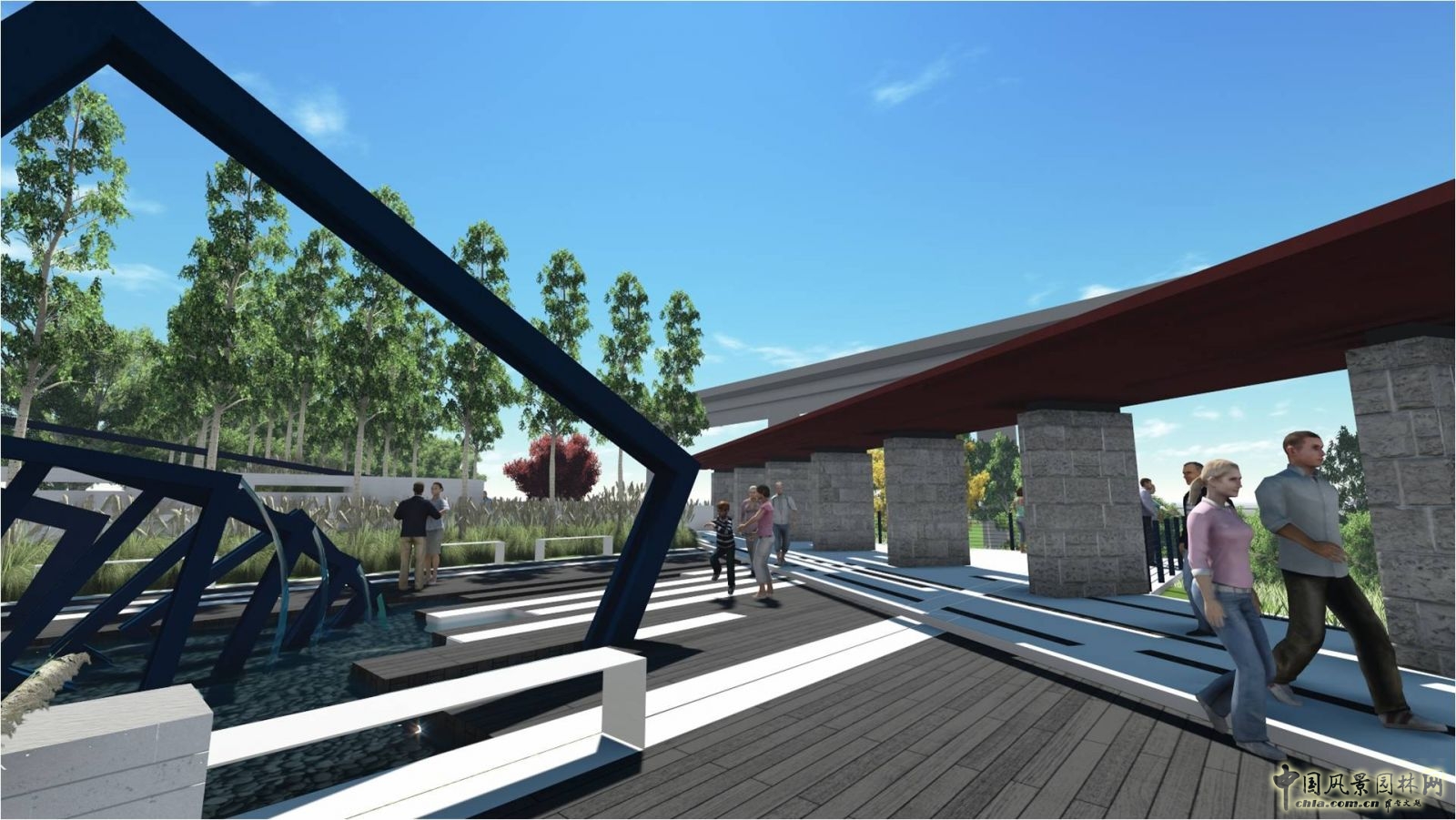 北京園博會設計師廣場 獲獎作品 流動的窗 顧志凌 景觀設計 中國風景園林網