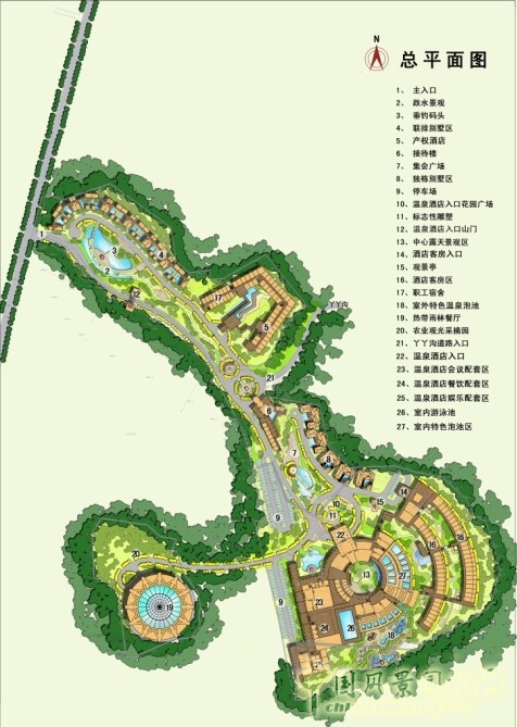 規劃設計方案 景觀 景觀提升 景觀布局 規劃設計 承德矛荊壩裕景國際森林溫泉城規劃設計方案