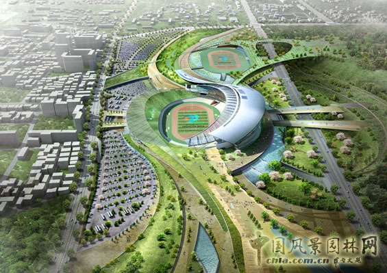 2014韓國仁川亞運會主場館設計 世界園林 體育場館設計 中國風景園林網