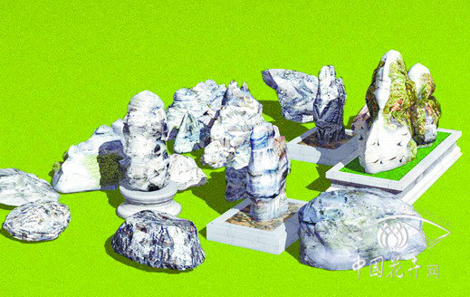 “佳園”中山石的三維模型