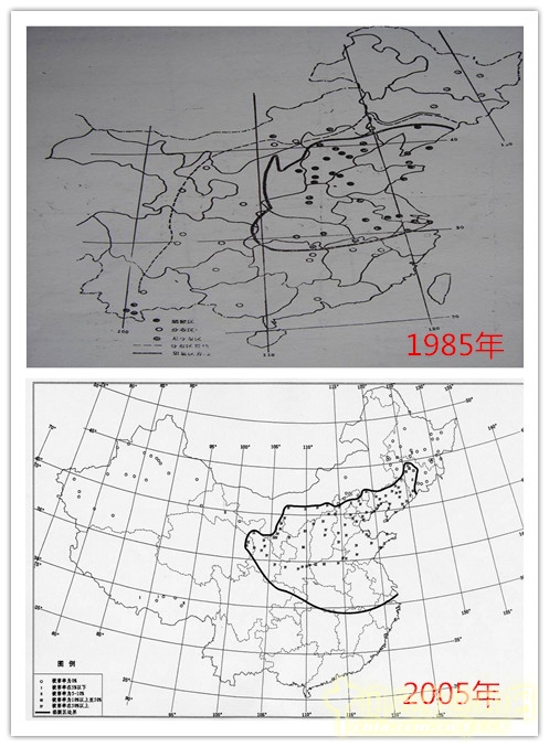 中國(guó)光肩星天牛水平分布圖