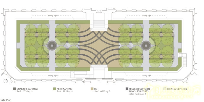 美國(guó)舊金山聯(lián)合廣場(chǎng)“絲帶”庭院