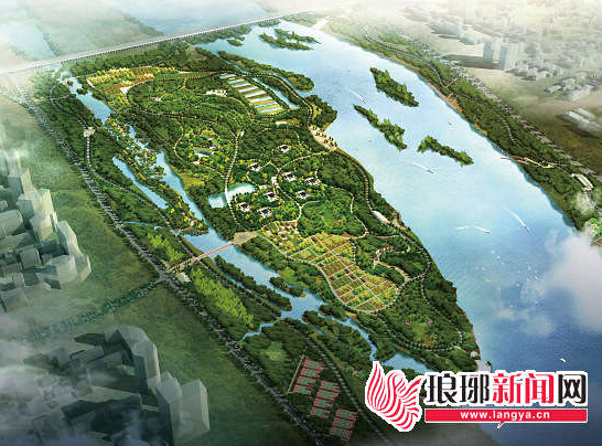 祊河部分景觀設計俯視圖