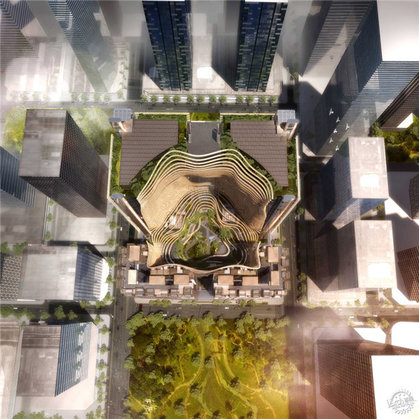 新加坡高層的“空中森林”和瀑布