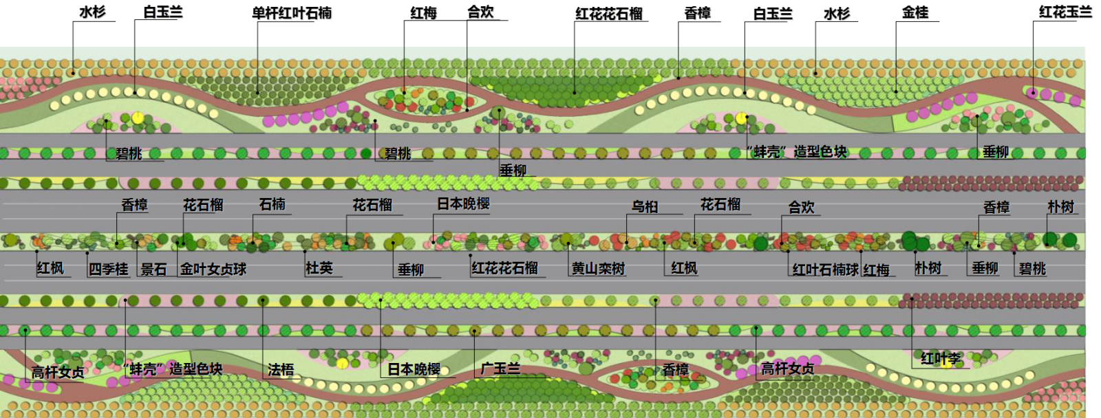 2016園冶杯專業(yè)獎(jiǎng)參賽項(xiàng)目: 懷遠(yuǎn)縣S307道路園林景觀工程設(shè)計(jì)