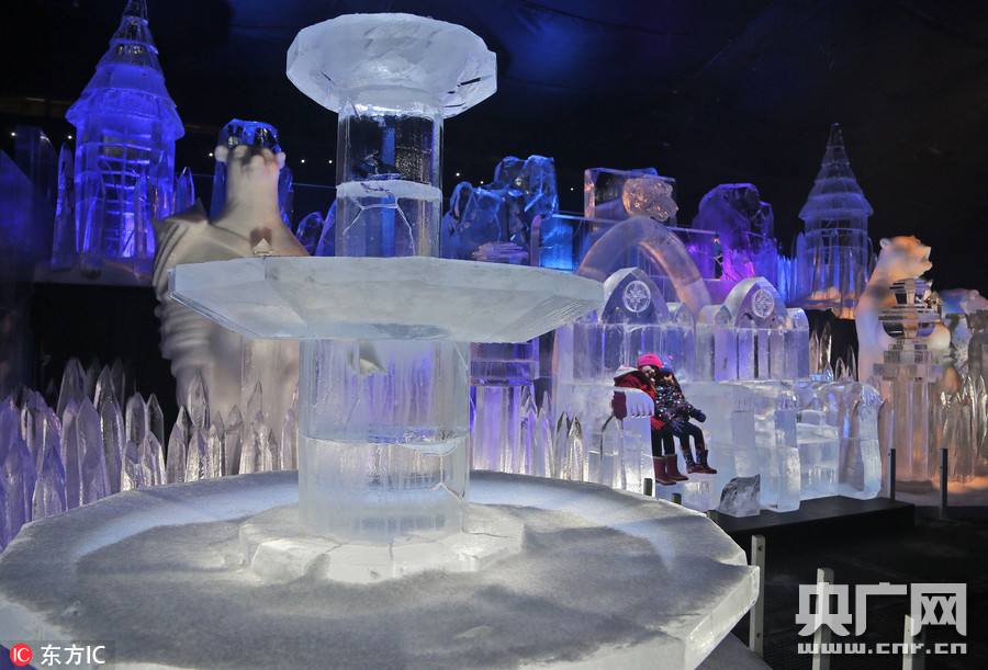 英國海德公園奇幻冰雕王國開幕若童話世界