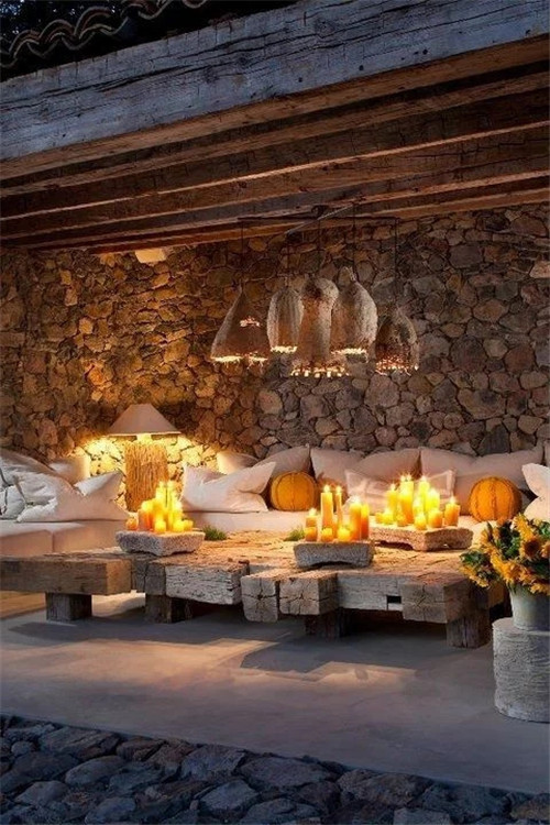 私家庭院,景觀設計,燭燈