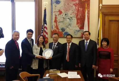 嶺南園林尹洪衛(wèi)董事長率團(tuán)赴美考察