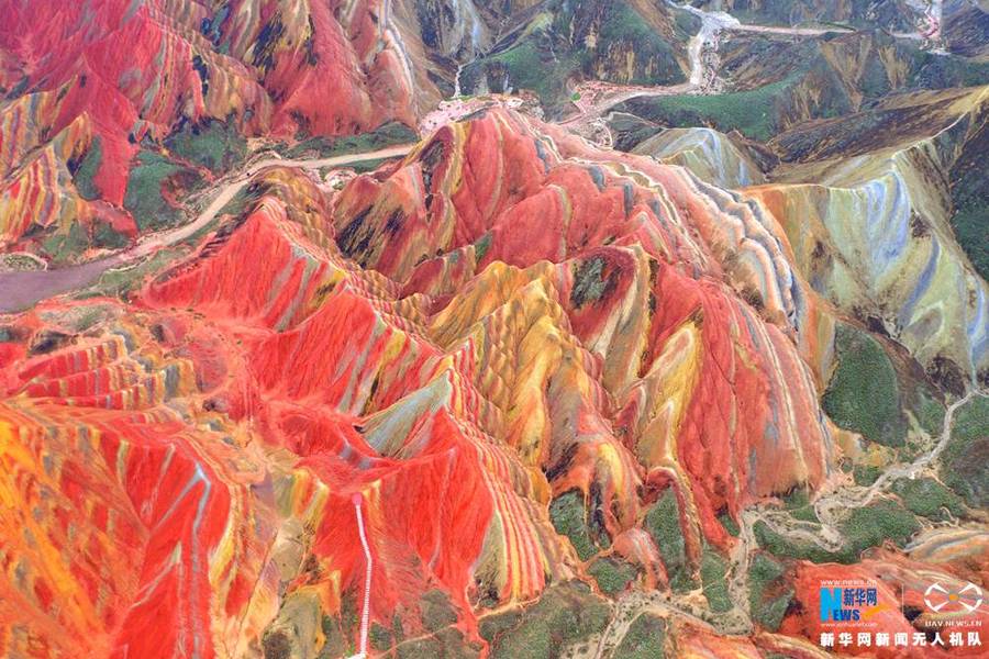 航拍：張掖丹霞國家地質公園