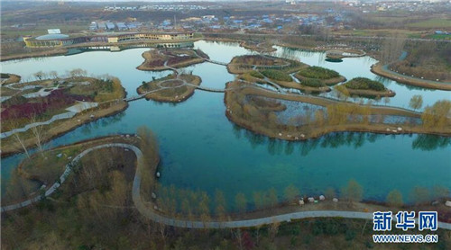 河南省鶴壁市淇河國家濕地公園景色秀美