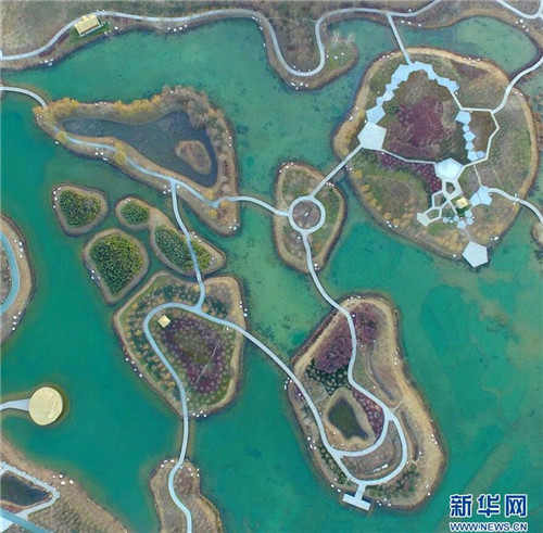 河南省鶴壁市淇河國家濕地公園景色秀美