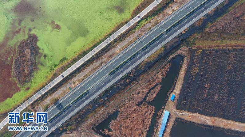 航拍谷城漢江國家濕地公園