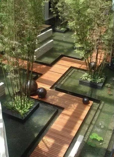 植物與水的搭配讓景觀充滿詩情畫意