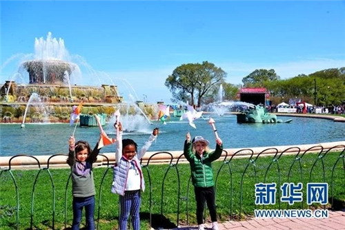 芝加哥“白金漢噴泉”正式啟動