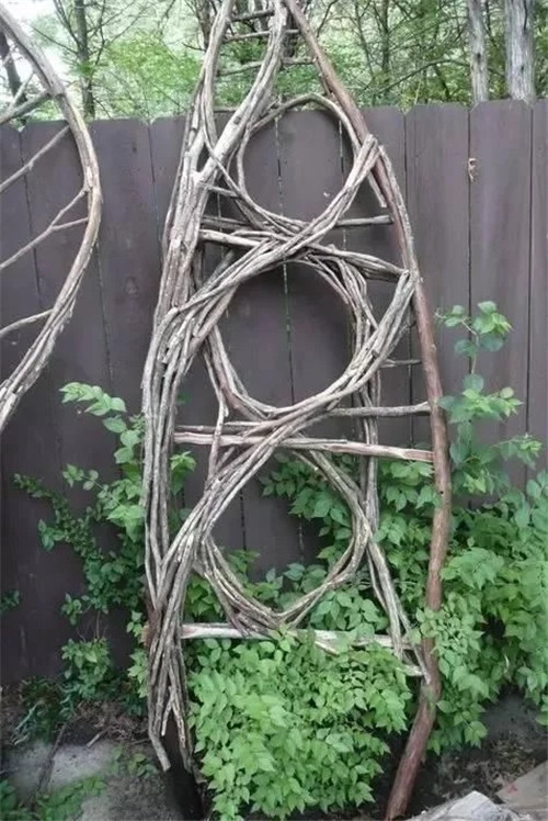 用樹枝與藤蔓,編織的庭院景觀雕塑