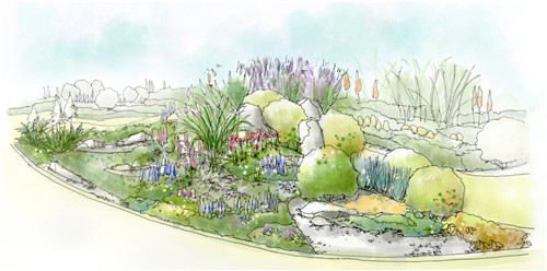 河北省第二屆（秦皇島）園博會花境創意作品——山海側　花間頤心