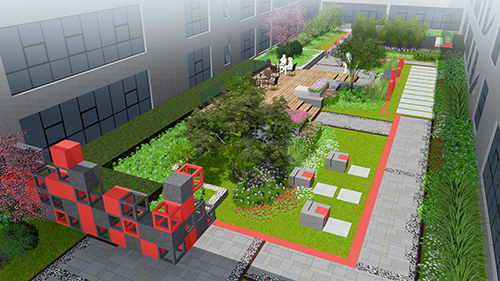 園冶杯專(zhuān)業(yè)獎(jiǎng):新華國(guó)際廣場(chǎng)天井園林景觀