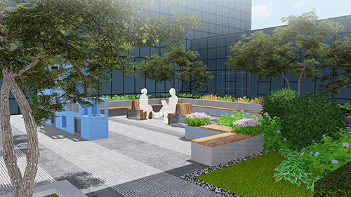 園冶杯專(zhuān)業(yè)獎(jiǎng):新華國(guó)際廣場(chǎng)天井園林景觀