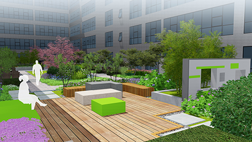 園冶杯專(zhuān)業(yè)獎(jiǎng):新華國(guó)際廣場(chǎng)天井園林景觀