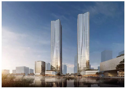 上海張江320米“雙子塔”預計年內開工,效果圖出爐