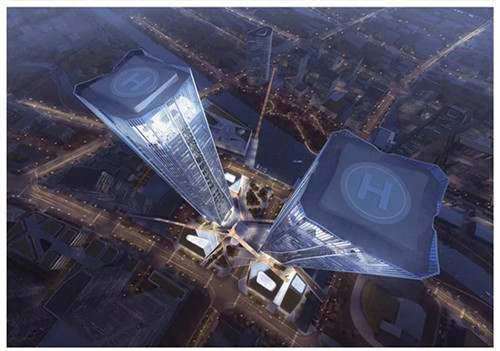 上海張江320米“雙子塔”預計年內開工,效果圖出爐