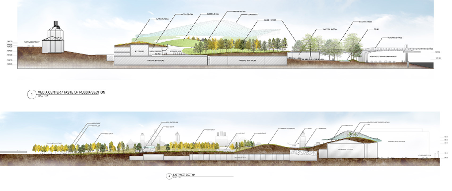 莫斯科扎里亞季耶公園景觀設計