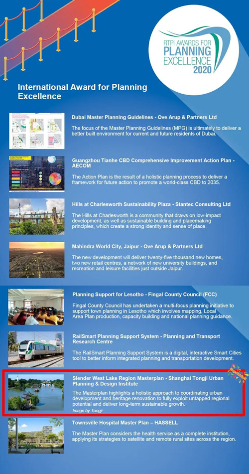 同濟大學吳承照教授團隊作品獲英國皇家杰出規(guī)劃獎