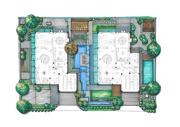 湖北宜昌·皇鉑御府-臨江瀾院庭院景觀設計