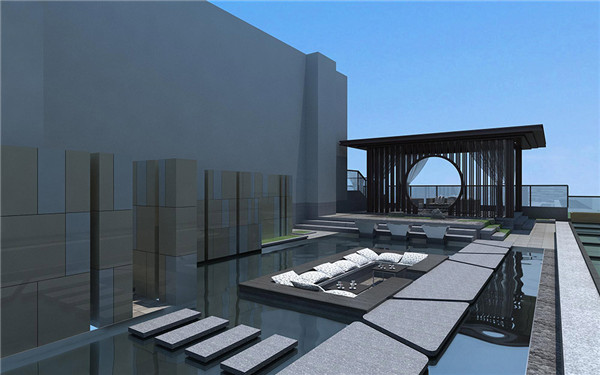 湖北宜昌·皇鉑御府-臨江瀾院庭院