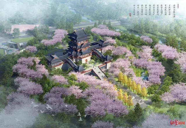 重現盛唐“散花樓”，成都世界園藝博覽會園區加速建設