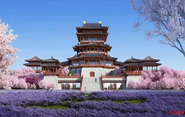 重現盛唐“散花樓”，成都世界園藝博覽會園區加速建設