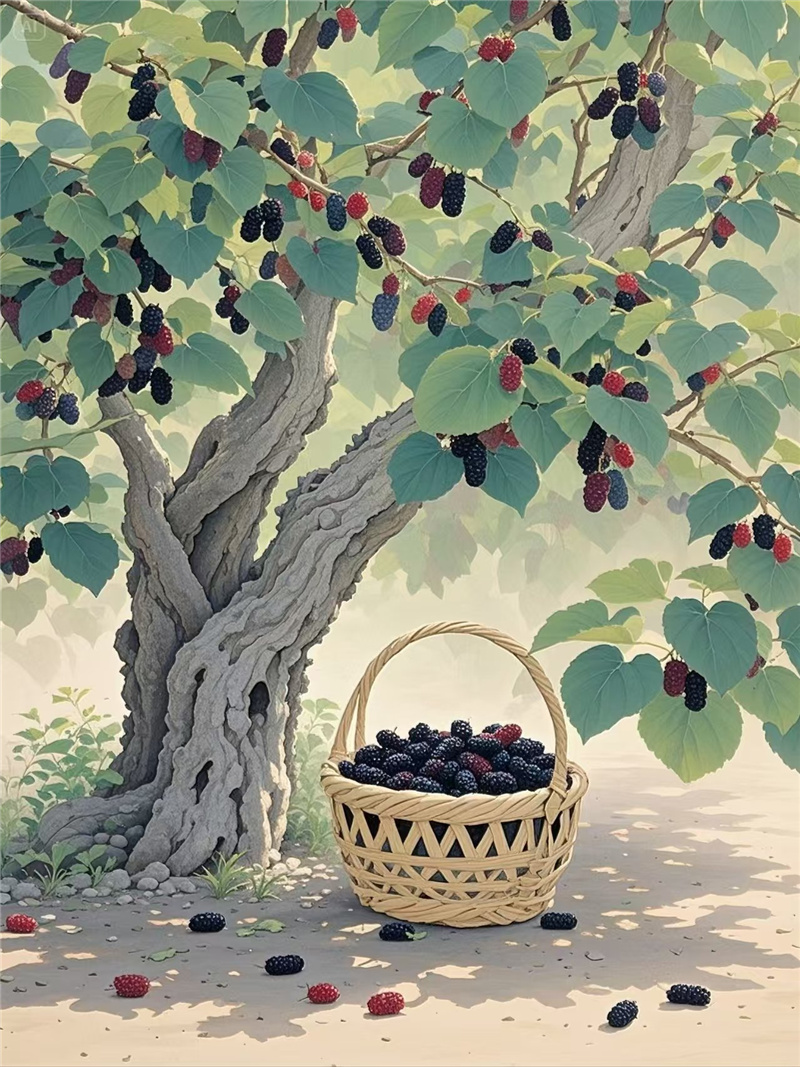 海淀桑葚:紫黑里的千年甜意