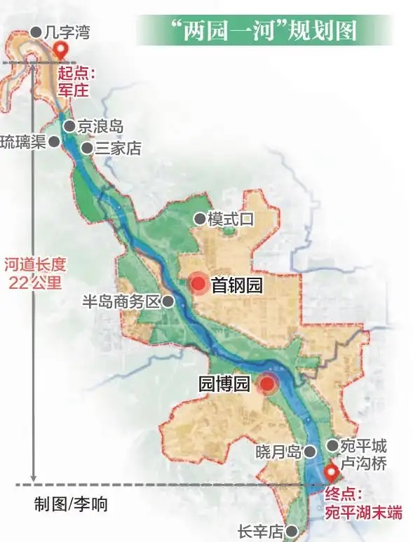北京：“兩園一河”濱水核心帶年內亮相