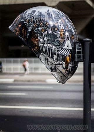 電話亭的手繪藝術