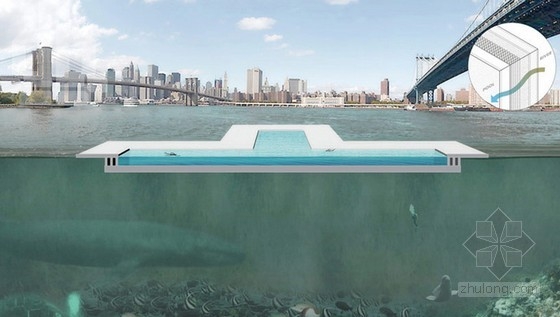 archie等設計的紐約水上漂浮過濾設施+pool