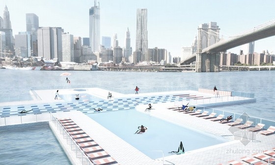 archie等設計的紐約水上漂浮過濾設施+pool
