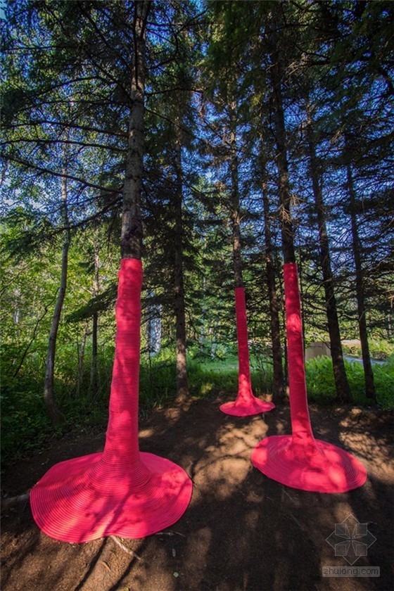 加拿大國際花園節作品：粉色的沖撞