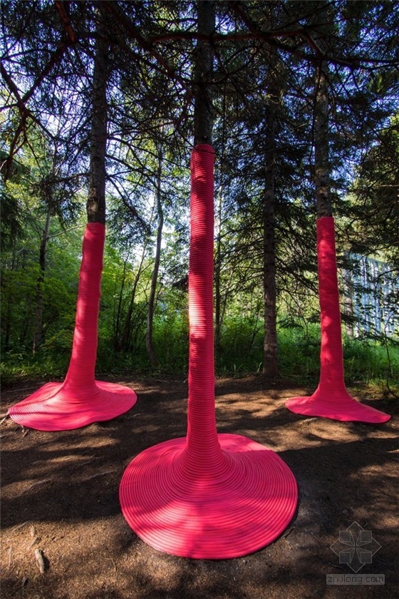 加拿大國際花園節作品：粉色的沖撞