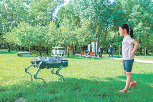 35款園林機(jī)器人亮相北京海淀公園